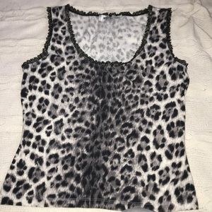 Vintage Moschino leopard tank top